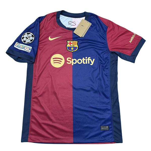 NIKE 2425 FC Barcelona Away black and red Short Sleeve Top No.19 Lamine Yamal Retro 125th Anniversary Special Edition Soccer Jerseys Quick Drying