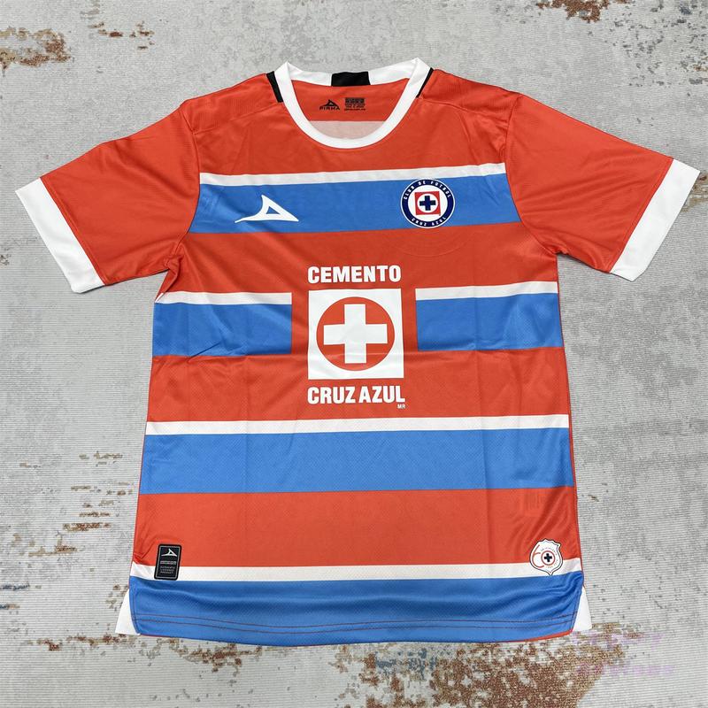 2425 MEXICO CRUZ AZUL Away Short Sleeve Top Goalkeeper Soccer Jersey Quick Dry Fan Edition LIGA MX