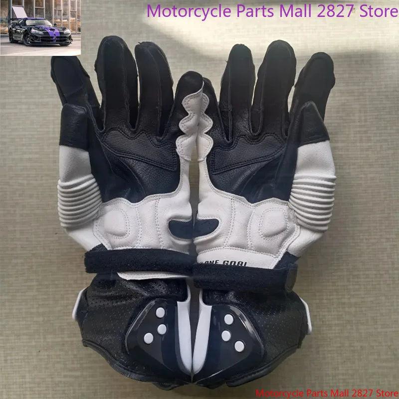 Leather Motorcycle Racing Gloves for Off-Load Protection