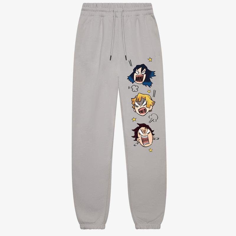 Tanjiro Zenitsu Inosuke Sweatpants, Demon Slayer Sweatpants, Sport Sweatpants, Anime sport pants, Anime lover gift, Anime Sweatpants