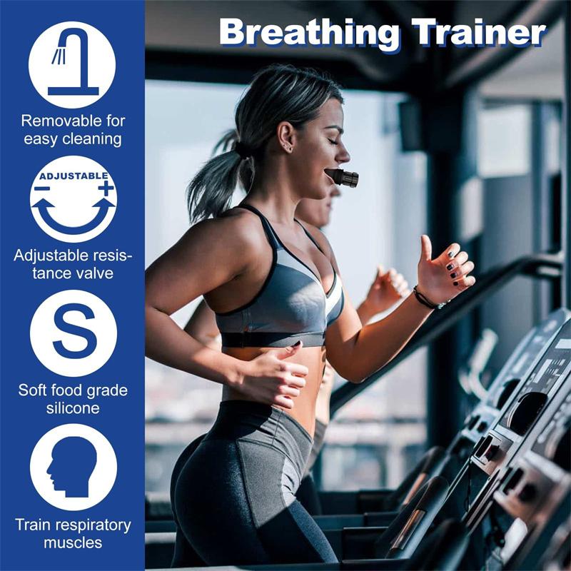 Breathing Trainer, Portable Lung Trainer, Breathing Resistance Trainer for Oral and Muscular Exercise, Daily Fitness Training, Easy-to-Clean Design