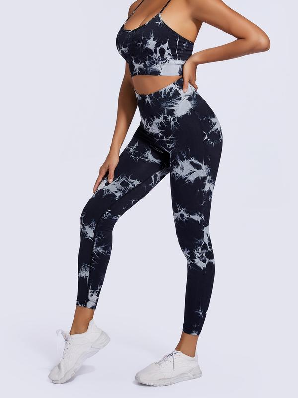 2024 Women's  High Waist Sports Leggings, Women's Tie Dye Tummy Control Sports Leggings,Casual Comfy Breathable Seamless Skinny Pants, Gym Leggings, High Waist   Leggings, Yoga Pants for Gym Workout Running Fitness#891