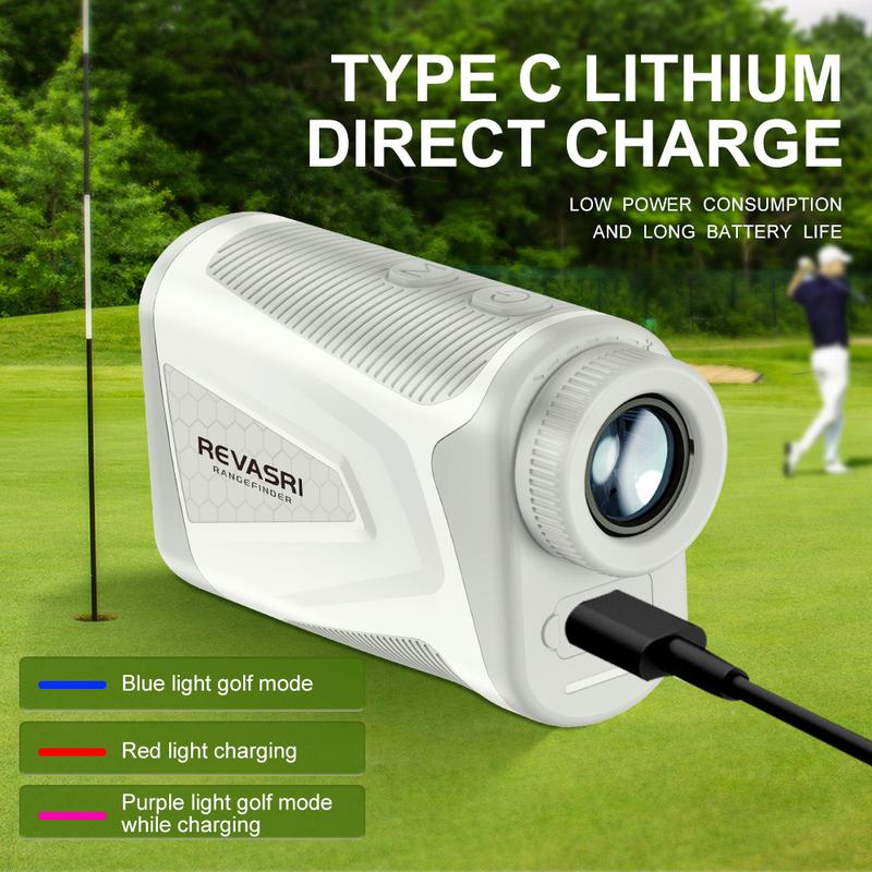 REVASRI Golf Rangefinder with Slope, Crystal Display, Flag Lock Vibration, Rechargeable Range Finders with Magnet Stripe