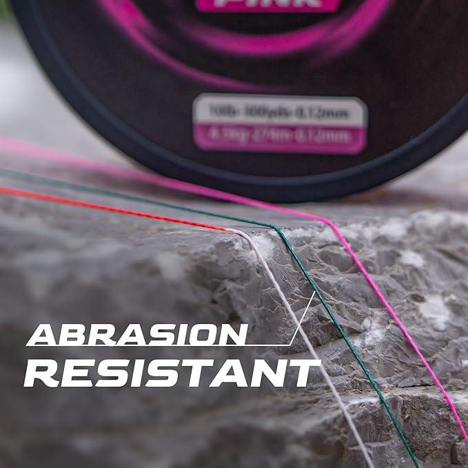 Blast Braided Fishing Line - BFS Fishing Line - Water and Abrasion Resistant - No Stretch - Colored Fishing Line Braid for Extra Visibility (Pre-Wet Before Knot Tightening)