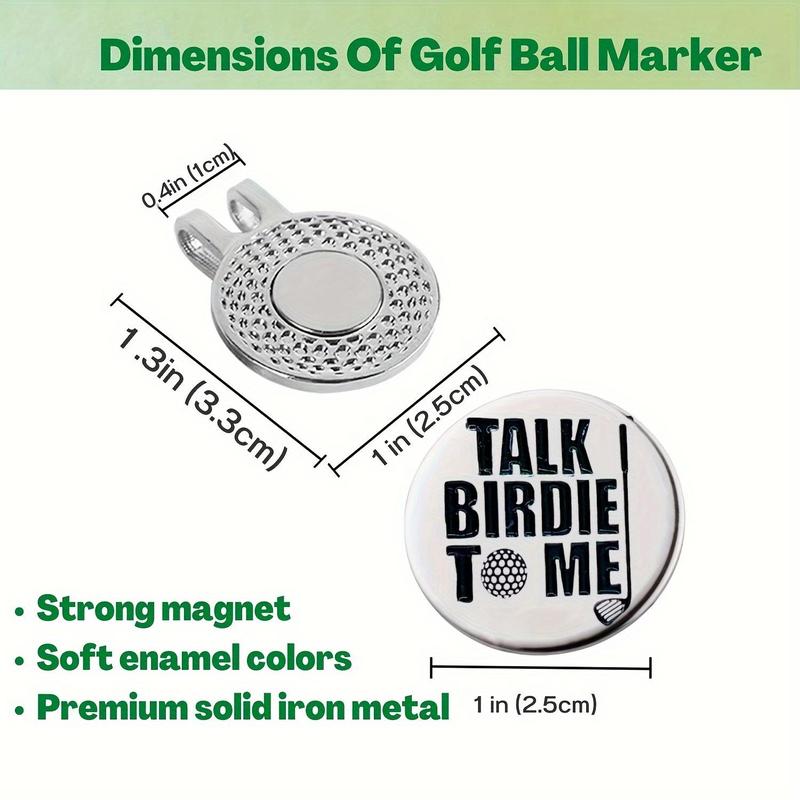 Funny Talk Birdie To Me Golf Ball Marker with Magnetic Hat Clip, Suitable for Golf Lovers Golfer, Golf Sports Accessories