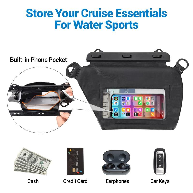 Waterproof Pouch, Screen Touch Sensitive Waterproof Dry Bag,Keep Your Phone Dry for Swimming Kayaking Boating Fishing Beach Diving Surfing