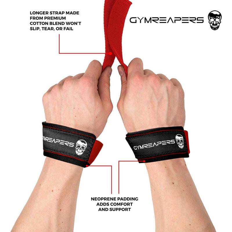 Gym-reapers Lifting Straps | Premium Padded Weightlifting Straps, Bodybuilding, Powerlifting, Strength Training, and Deadlifts | Enhanced Grip & Support | Durable Gym Accessories for Superior Performance and Maximum Strength