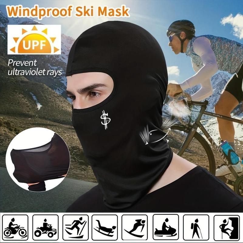 Motorcycle Balaclava Face Mask, 1 Count Breathable Sun UV Protect Windproof Scarf, Printing Mask Men Women Cycling Motorcycle Riding Ski Mask