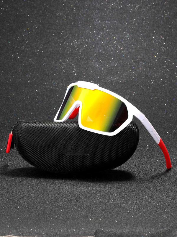 Unisex Outdoor Sports Sunglasses, Large Frame Sunglasses, Windproof Sunglasses for Cycling, Running, Hiking, Outdoor Sports Eyewear