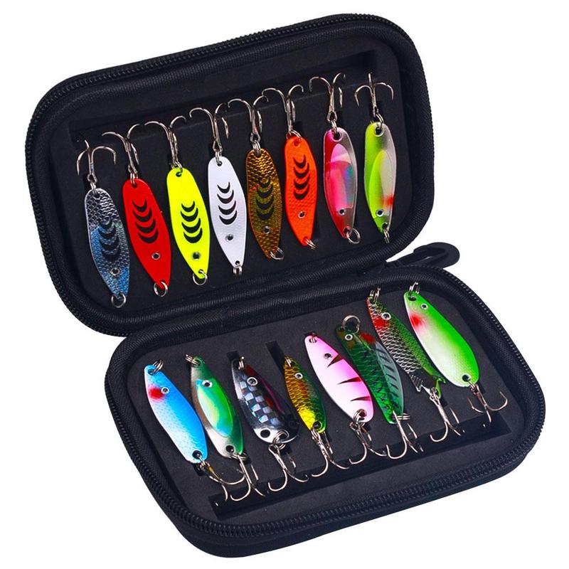 Mixed Color & Size Baitcasting Fishing Lures With Hooks, 16pcs set Fishing Lures With Hooks, Fishing Accessories For Outdoor Fishing