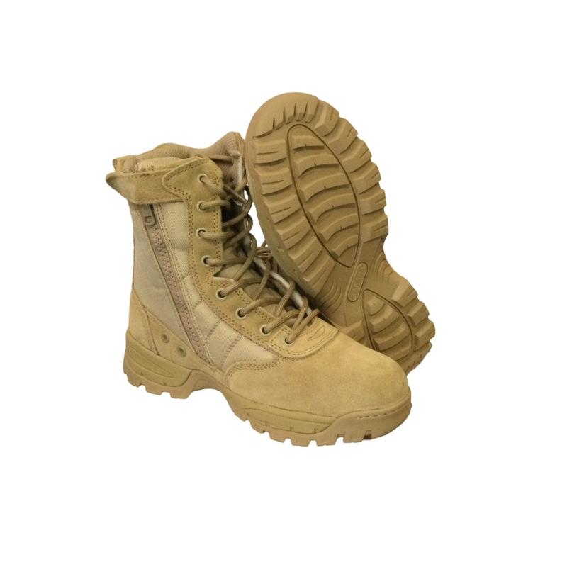 8” high Fancy Military army style wheat or black hiking    combat boots