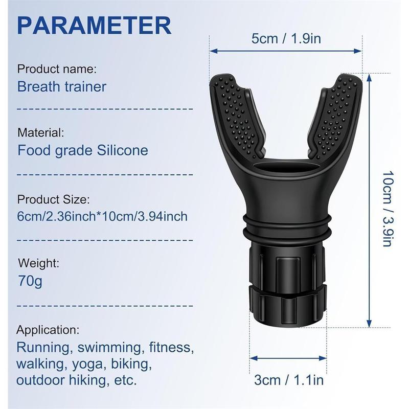 Respiratory Trainer | Compact Lung Exercise Device | Carrying Case Included | Breath Trainer with Adjustable Resistance | Portable & Easy to Clean