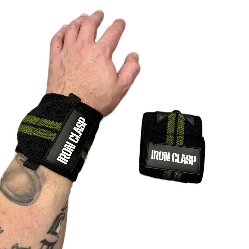 IRON CLASP Premium Weightlifting Thumbless Wrist Wraps (21”)