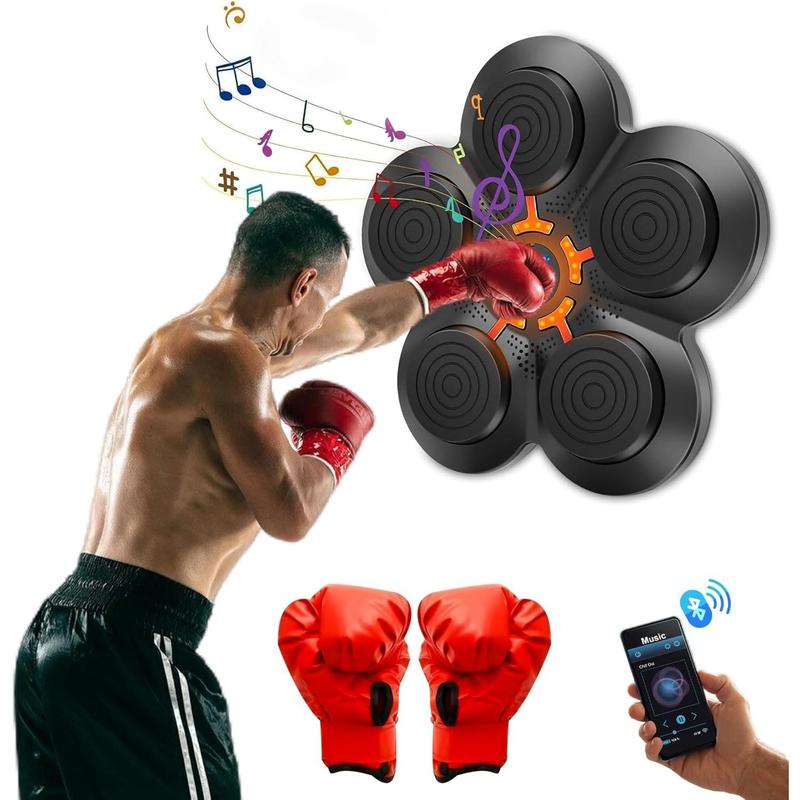 Musical Boxing Machine, Smart Music Boxing Machine with Bluetooth, Boxing Game Trainer, Fun, Wall Mounted Punching Pad Bag with Stand, Musical Boxing