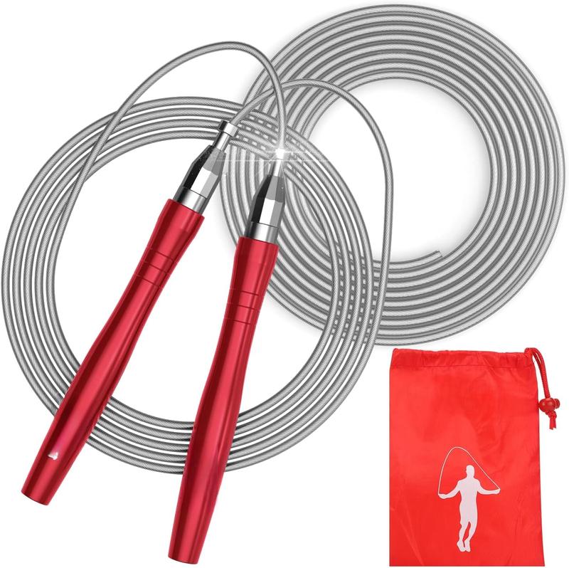 Jump Rope, High Speed Weighted Jump Rope -  Tangle-Free - Self-Locking Screw-Free Design - Jump Ropes for Fitness - Skipping Rope for Workout Fitness, Crossfit & Home Exercises