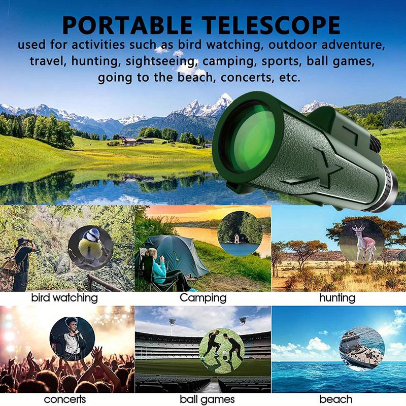 80x100 Monoculars, 1 Count High Definition Monoculars, Suitable for Hunting, Play, Reconnaissance, Travel, Science Class Supplies, Holiday Gifts