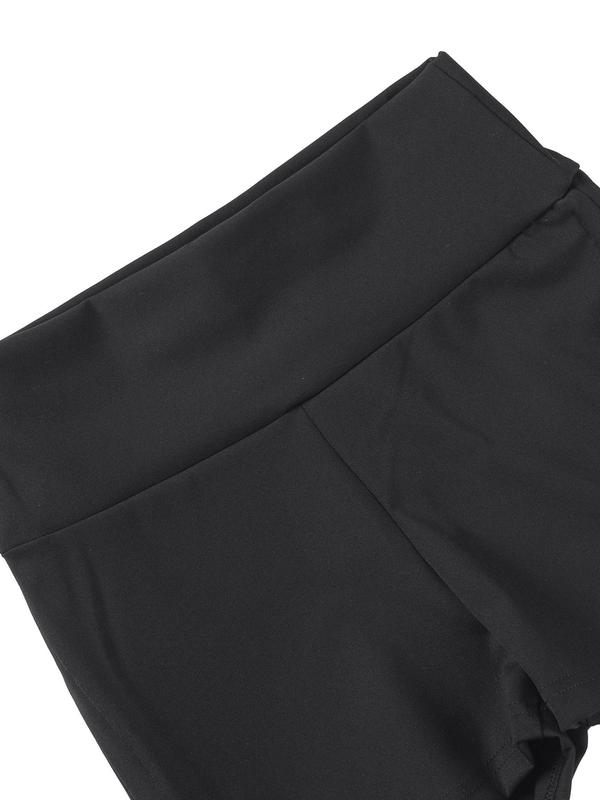 Women's Solid Ruched Drawstring Sports Shorts, Gym Shorts, High Waist Skinny Shorts, Ladies Sportswear for Indoor Outdoor Wear