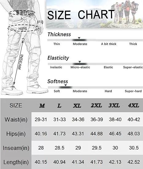 Tactical Mens Cargo Pants Waterproof Work Hiking Combat Outdoor Trousers Pants men bottom