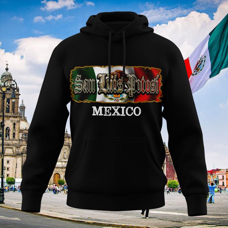 Mexico States Design Black Hoodie