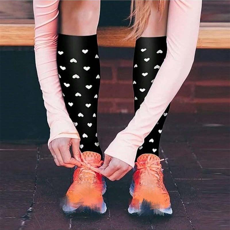 Knee-high Sports Socks, 6 Pairs Running and Fitness Skating Socks for Men and Women, Stylish Designs, Comfortable and Durable, Unisex, Suitable for Various Sports and Standing Work, Christmas, Christmas Gift