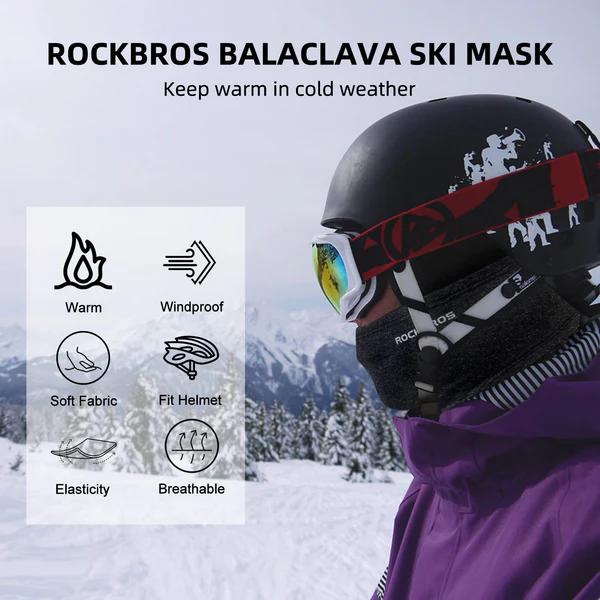 ROCKBROS Balaclava Ski Mask for Men Cold Weather Scarf Windproof Thermal Winter Neck Warmer Hood for Cycling Hiking