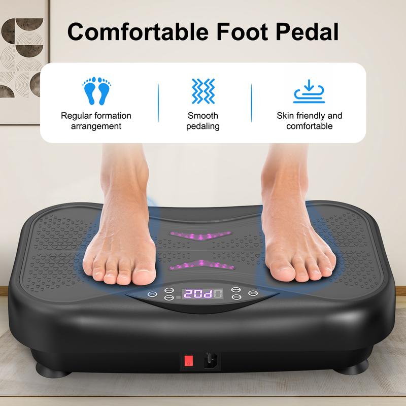 Vibration Plate Exercise Machine for Weight Loss & Toning, Lymphatic Drainage Machine, Whole Body Workout Vibration Platform for Wellness and Fitness