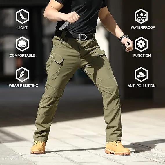 Tactical Mens Cargo Pants Waterproof Work Hiking Combat Outdoor Trousers Pants men bottom