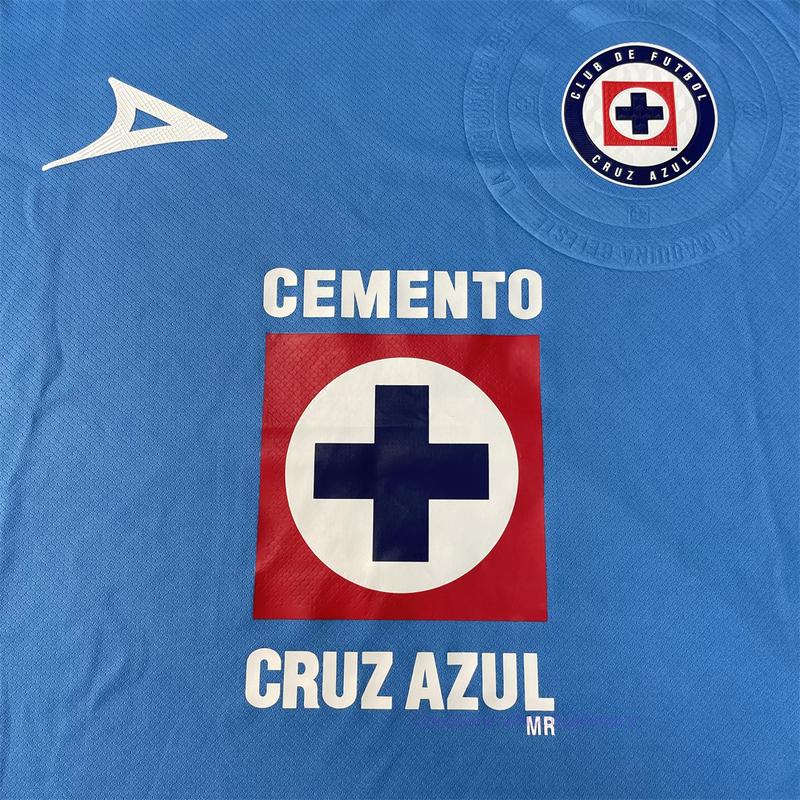 24-25 New Mexico League Blue Cross Home Short Sleeve Jersey Cruz Azul Fans Version Soccer Jersey