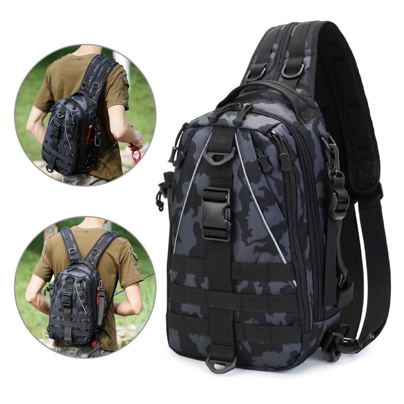 Fishing Backpack, with Fishing Rod Bracket-Fishing Backpack with Fishing Rod Bracket-Fishing Tackle Box, Fly Fishing Gift for Men and Women (Accessories Not Included)