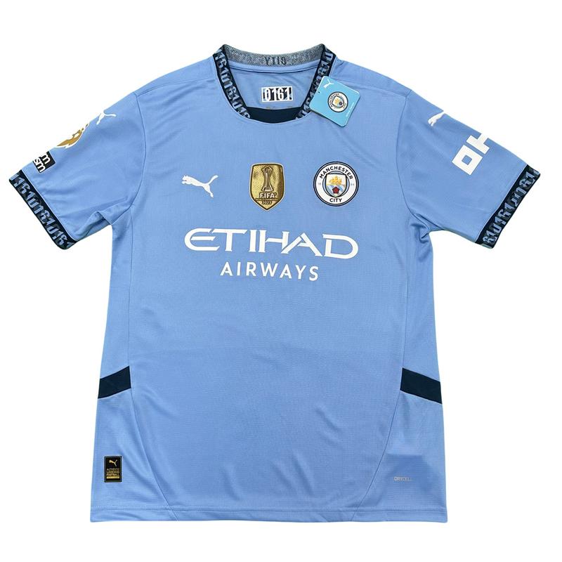 Puma 2425 Manchester City Home Blue Short Sleeve Retro Top Soccer Jersey Quick Dry Premier League