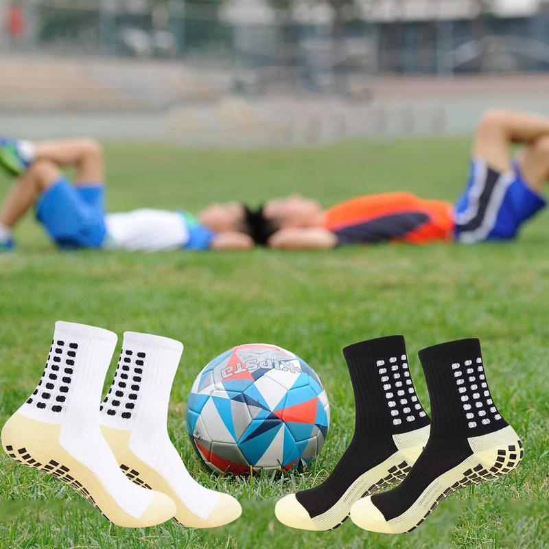 Non-slip Grip Socks, 4 Pairs Soft Breathable Sports Socks, Soccer Socks for Men, Ankle Socks, Grip Pads for Football Basketball Sports Grip Socks, Football Equipment, Boyfriend Gift, Summer Gift, Football Accessories,  Football Equipment