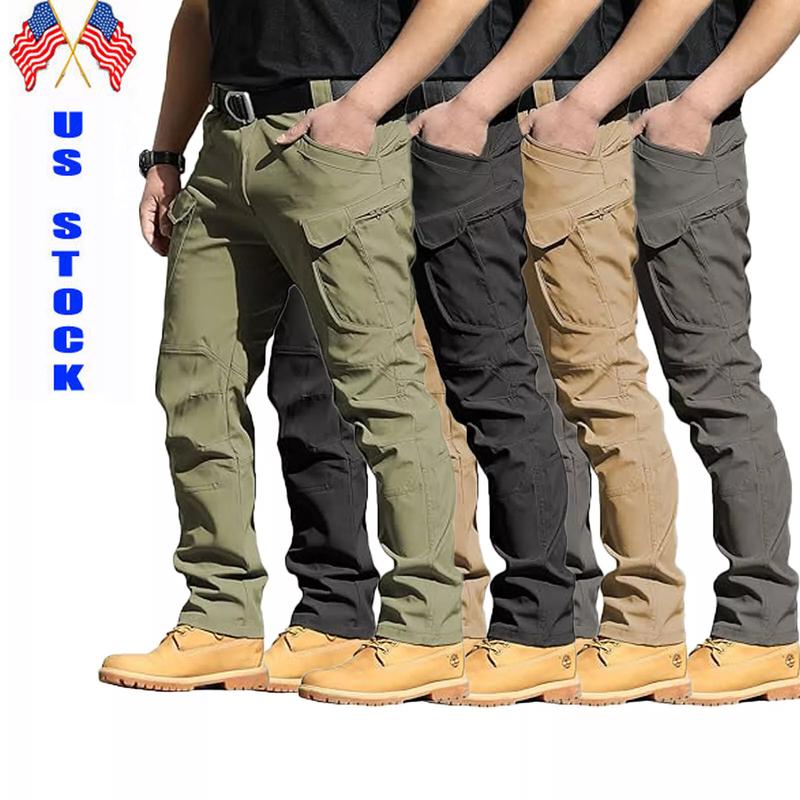 Tactical Mens Cargo Pants Waterproof Work Hiking Combat Outdoor Trousers Pants men bottom