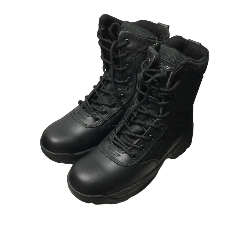 8” high Fancy Military army style wheat or black hiking    combat boots