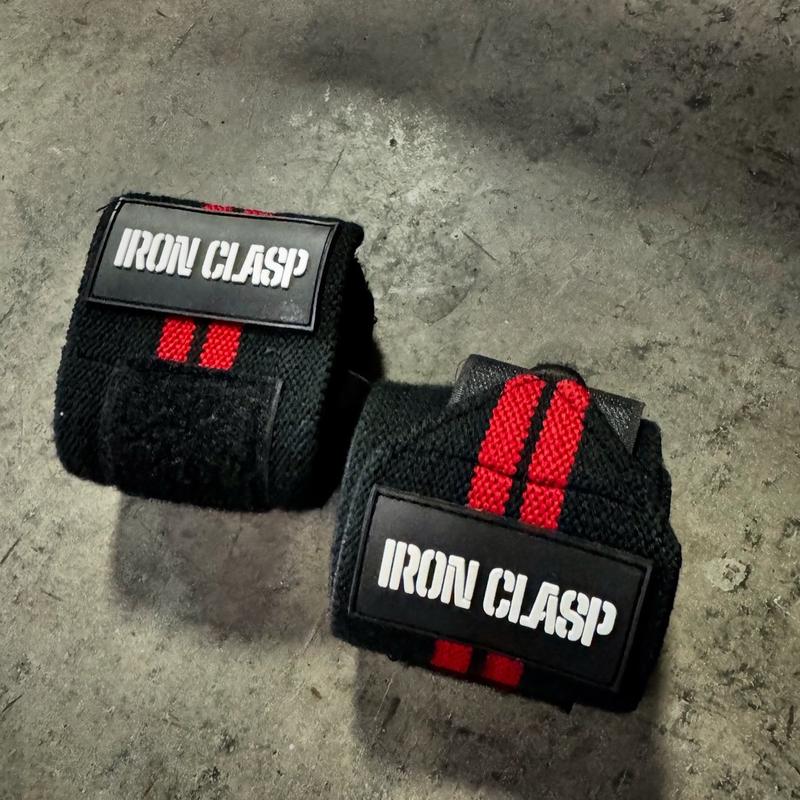 IRON CLASP Premium Weightlifting Thumbless Wrist Wraps (21”)