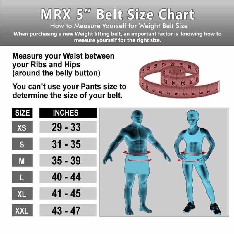 MRX Weight Lifting Belt With Double Back Support Bodybuilding Gym Training Belt 5