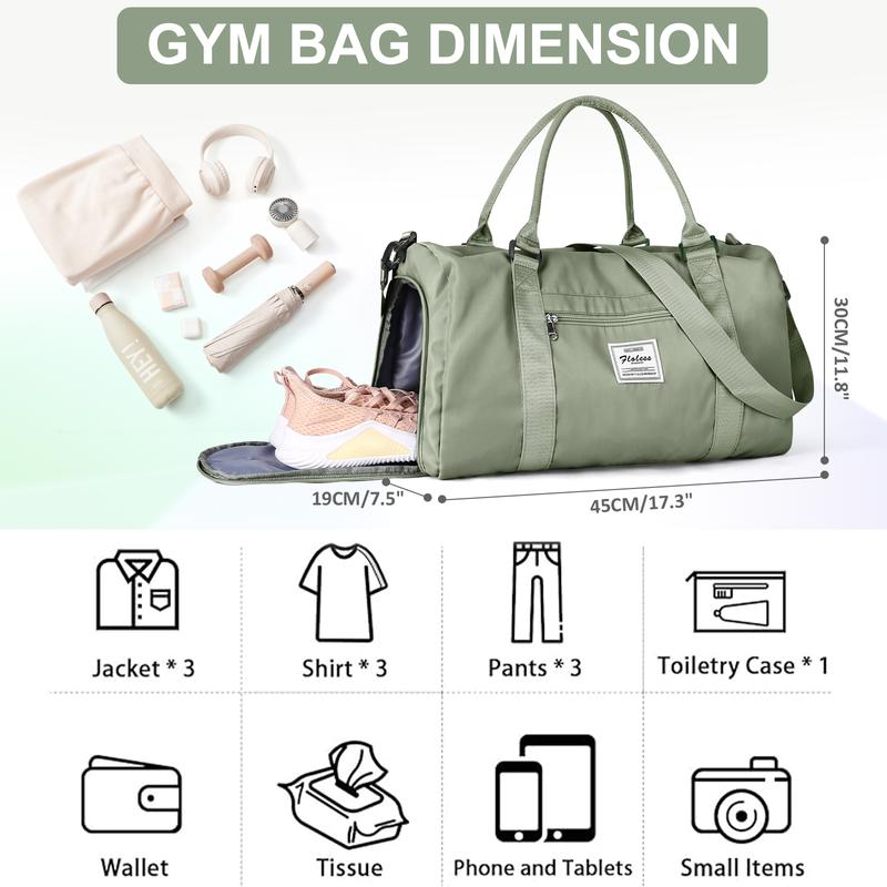 COOWOZ Gym Bag for Women Men with Shoes Compartment and Wet Pocket,Sport Swimming Yoga Bag,Waterproof Travel Duffel Bag Small Carry on Bag Overnight Weekender Bags Personal Item Bag for Airlines