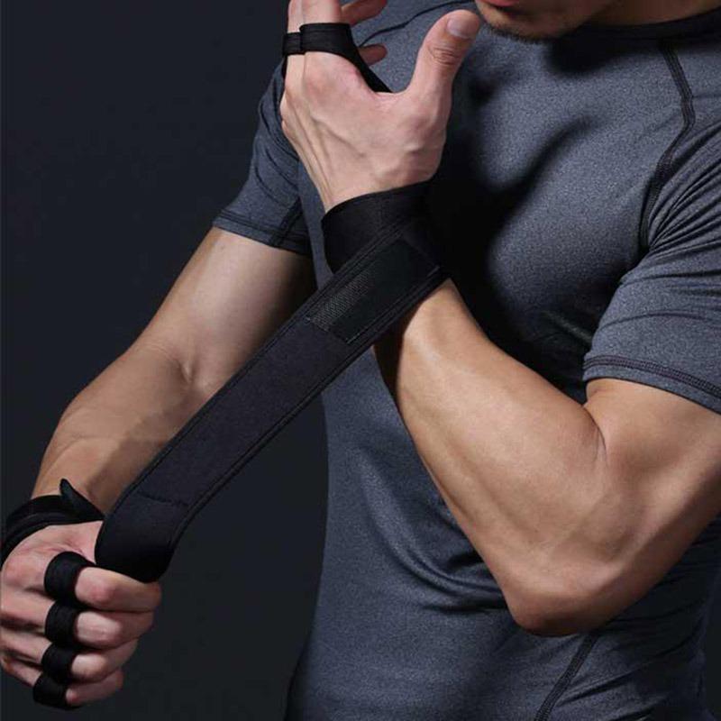 Weightlifting Half Finger Gloves, 1 Pair Gym Workout Training Hand Protector, Sports & Outdoor Accessories, Stocking Stuffers for Men Gifts, Gifts, Football Accessories, Gym Accessories