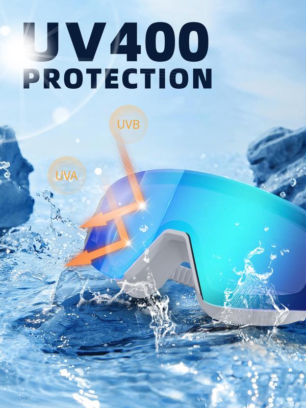 Swim Goggles,Wide View Anti Fog&UV Swimming Goggles for Audlt, No Leaking Swim Glasses for Men Women Youth