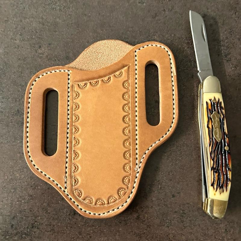 Pancake knife Sheath Trapper knife Sheath Leather knife Sheath outdoor accessories Knives