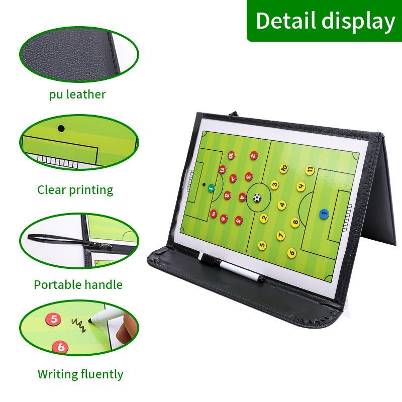 Foldable Football Tactical Board, 3-fold Football Tactical Board, Sports Equipment for Football