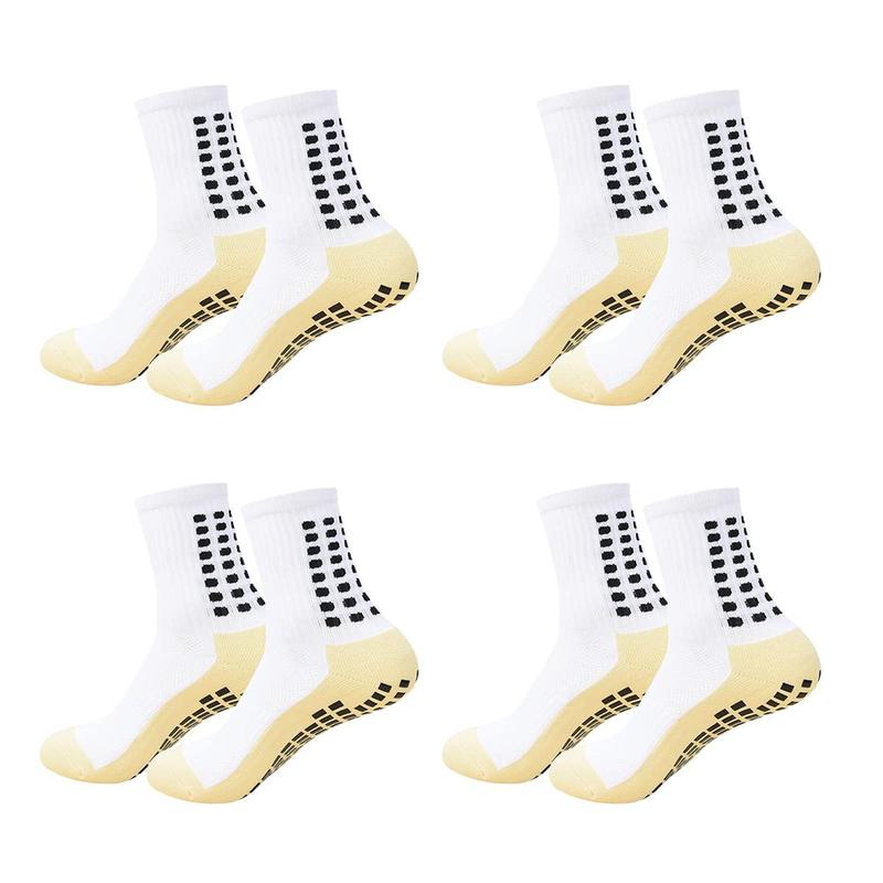 Non-slip Grip Socks, 4 Pairs Soft Breathable Sports Socks, Soccer Socks for Men, Ankle Socks, Grip Pads for Football Basketball Sports Grip Socks, Football Equipment, Boyfriend Gift, Summer Gift, Football Accessories,  Football Equipment