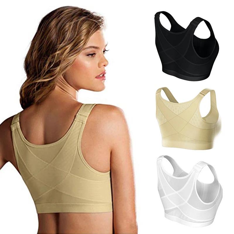 Posture Corrector Lift Up Bra - Women's New Cross Back Bra, Breathable Underwear, Shockproof Sports Support Fitness Vest Bras