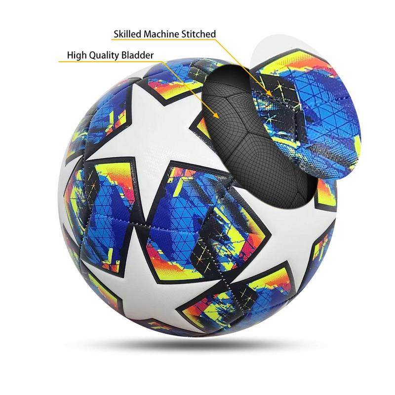 Size 5 Soccer Ball, Professional Summer Training Football Set with Air Pump & Storage Bag & Net Bag & 2 Counts Ball Needles, Ball Sports Equipment,  Football Accessories