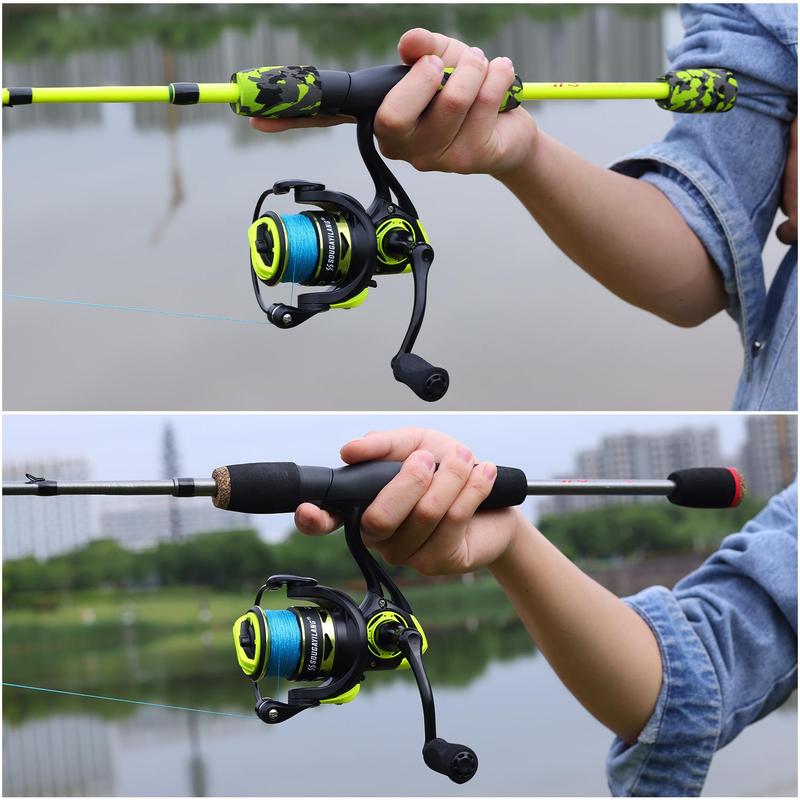 Fishing Rod and Reel Combo, 1 Set Portable 4 Sections Fishing Rod with Spinning Fishing Reel, Fishing Gear for Beginner and Travel,  Fishing Gear