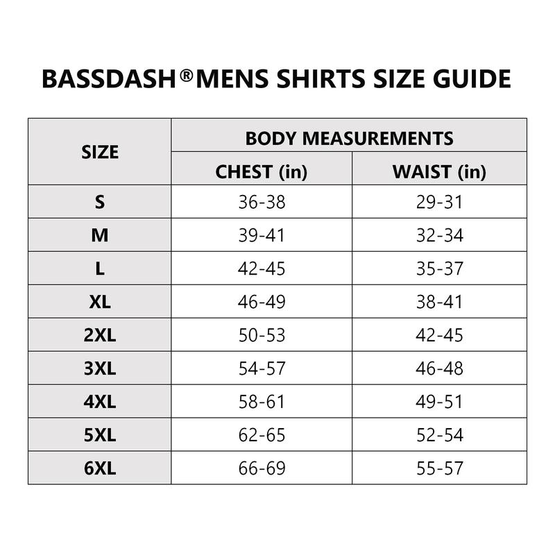 Bassdash Men’s UV Sun Protection UPF 50+ Fishing Shirts Long Sleeve Tee