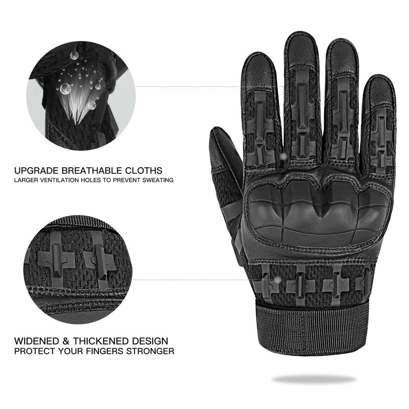 Full Finger Motorcycle Touch Screen Gloves, Breathable Comfortable Gloves for Cycling, Hiking, Hunting, Outdoor Sports Gloves for Men, Christmas Gift