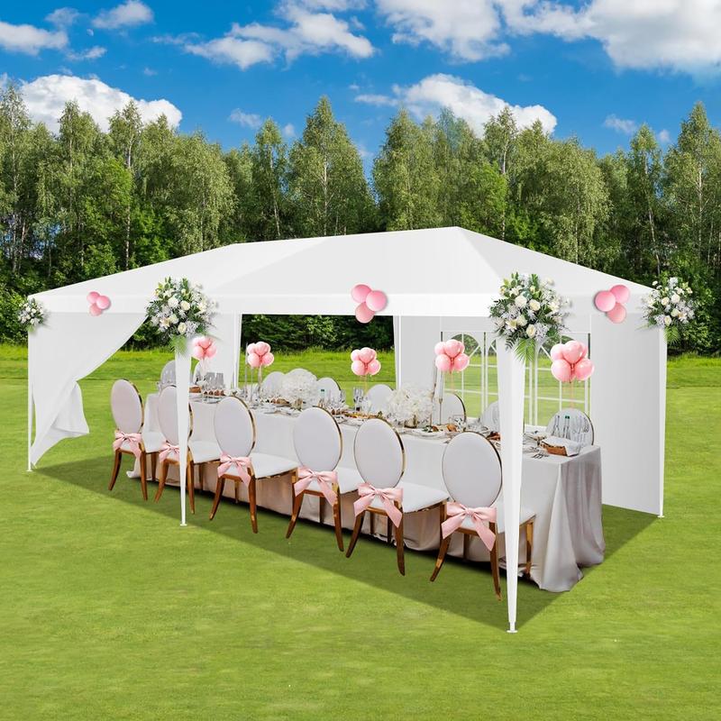 COBIZI 10'x20' Party Tent, Large Canopy Tent for Weddings, BBQ, Parties, Patio Camping Gazebo, Waterproof