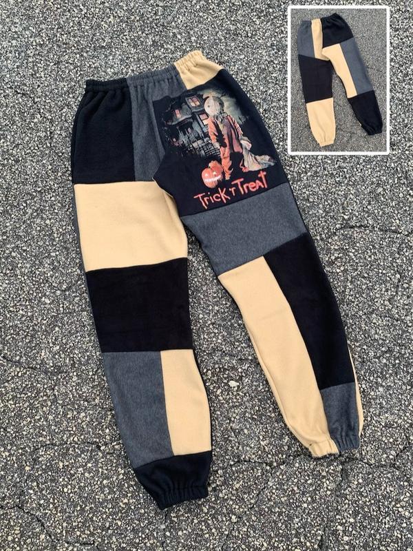 Trick or Treat Halloween Joggers, Halloween Jogger Pants, Scary Pants, FallWinter Pants, Jogger Pant For Men