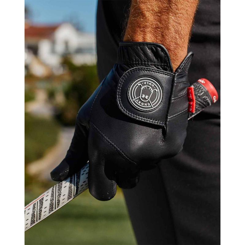 Ghost Golf Men's Golf Glove, AAA Premium Leather, Soft Feel and Excellent Grip, Perforated and Stretch Zones, Dry Cuff Lining, USGA Conforming