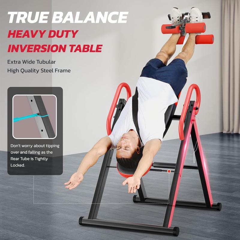 Dripex Heavy Duty Gravity Inversion Table 300 lbs Capacity with Adjustable Protective Belt Inversion Table for Back Pain Relief Updated